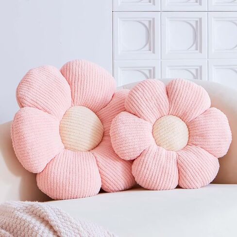 وسادة زهرة، وسائد زخرفية على شكل زهرة الخوخ الوردي لأريكة السرير، وسادة جمالية قطيفة على شكل زهرة لطيفة، وسادة ديزي ناعمة مقاس 14.9 بوصة وسادة مقعد أرضية in Kuwait