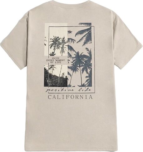 SOLY HUX Men's Graphic Tees Letter Print Casual Short Sleeve T Shirts Summer Tops Vintage Tees in Saudi Arabia
