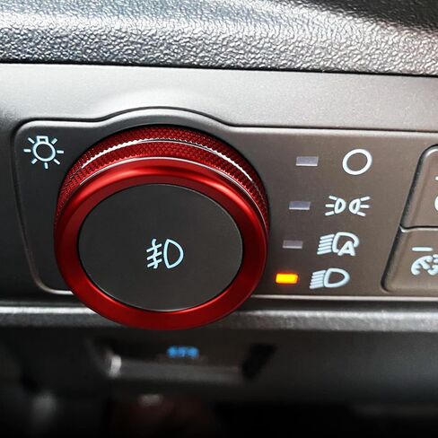 6pcs Compatible with Ford Maverick 2025 2024 2023 2022 Accessories Car Interior Center Consoles Cover Gear Shift Knob AC Volume Headlight Knob Rings -Orange in Kuwait