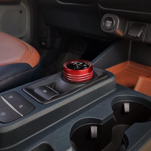 6pcs Compatible with Ford Maverick 2025 2024 2023 2022 Accessories Car Interior Center Consoles Cover Gear Shift Knob AC Volume Headlight Knob Rings -Orange in Kuwait