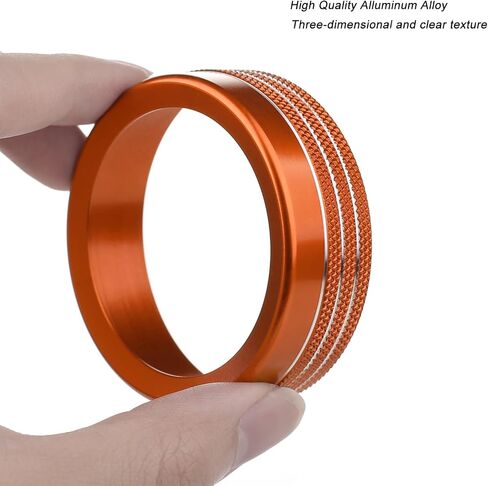 6pcs Compatible with Ford Maverick 2025 2024 2023 2022 Accessories Car Interior Center Consoles Cover Gear Shift Knob AC Volume Headlight Knob Rings -Orange in Kuwait
