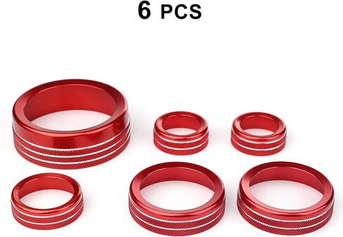 6pcs Compatible with Ford Maverick 2025 2024 2023 2022 Accessories Car Interior Center Consoles Cover Gear Shift Knob AC Volume Headlight Knob Rings -Orange in Kuwait