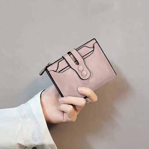 UTO Small Wallet for Women PU Leather Leaf Pendant Card Holder Organizer Coin Purse B Light Blue in Kuwait