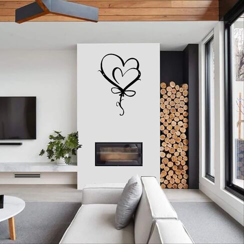 Heart Sign Metal Wall Art Decor,Unique Love Heart Metal Wall Decor,Balloon Heart Wall Hanging Geometric Plaque for Valentine's Day Gifts Bedroom Living Room Wedding Indoor Home Decor Heart-2 One Size in Saudi Arabia