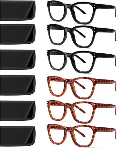 JOSCHOO Reading Glasses 6 Pack Blue Light Blocking Readers Spring Hinge Glasses for Reading for Men and Women in Saudi Arabia