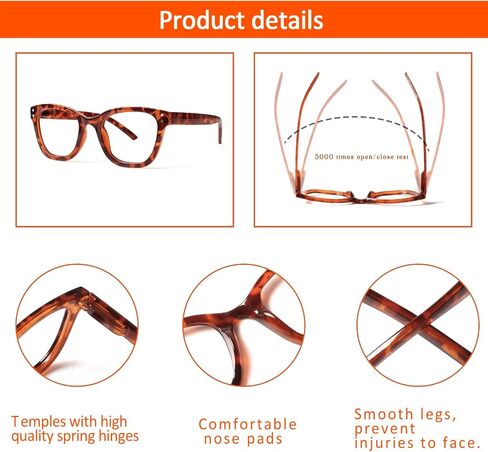 JOSCHOO Reading Glasses 6 Pack Blue Light Blocking Readers Spring Hinge Glasses for Reading for Men and Women in Saudi Arabia