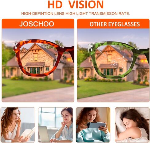 JOSCHOO Reading Glasses 6 Pack Blue Light Blocking Readers Spring Hinge Glasses for Reading for Men and Women in Saudi Arabia
