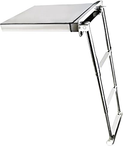 MARINE CITY 316 Grade Stainless Steel Concealed Box Flush Mount Telescoping Boarding Boat 4-Step Under Slide Swiveling Ladder for Marines – Boats – Yachts – Pontoons (Pack of 1) in Saudi Arabia