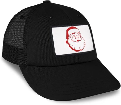 Patch Hat Trucker Baseball Cap Charismas Santa Vintage Look Saint Nick Cotton in Saudi Arabia
