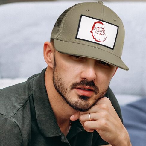 Patch Hat Trucker Baseball Cap Charismas Santa Vintage Look Saint Nick Cotton in Saudi Arabia