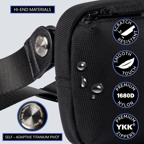 حقيبة كتف EDC Minimalist Crossbody للرجال والنساء - حقيبة ظهر على الكتف - محفظة حقيبة هاتف RFID (صغيرة 1.5 لتر) in Kuwait
