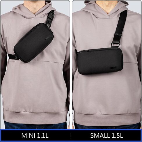 حقيبة كتف EDC Minimalist Crossbody للرجال والنساء - حقيبة ظهر على الكتف - محفظة حقيبة هاتف RFID (صغيرة 1.5 لتر) in Kuwait