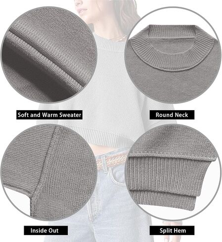 Women's Oversized Sweaters Lantern Sleeve Ribbed Mock Neck Jumper Tops Chunky Knit Pullover Sweater… in Saudi Arabia