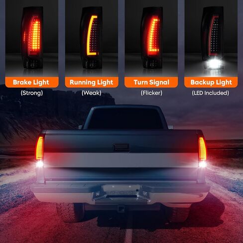 Tresound LED Tail Light for Chevy Avalanche 1500 2500 2002 2003 2004 2005 2006, Rear Taillight Assembly, GM2801153 in Kuwait