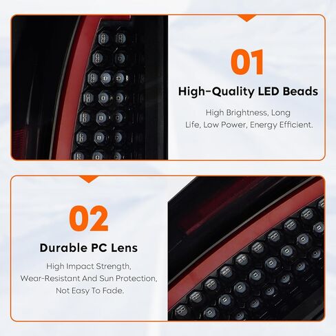 Tresound LED Tail Light for Chevy Avalanche 1500 2500 2002 2003 2004 2005 2006, Rear Taillight Assembly, GM2801153 in Kuwait