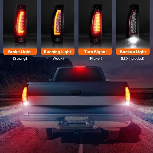 مصباح خلفي LED من Tresound لسيارة Chevy Avalanche 1500 2500 2002 2003 2004 2005 2006، مجموعة الضوء الخلفي، GM2801153 in Kuwait