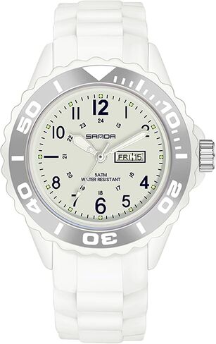Watches for Women Reloj para Mujer, Waterproof Easy to Read Watch with Second Hand Military Time Ladies Simple Nurse Nursing Date Analog Quartz for Swimming White in Kuwait