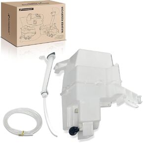 A-Premium Windshield Washer Reservoir Compatible with Select Nissan Models - Rogue 2008-2015, with (Cap/Washer Pump/Hose/Filler Neck/Fluid Level Sensor/Bracket) - Replace# 28910JM010PFM, 14910070