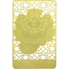 Feng Shui Amulet Anti-Bad-Intentions Dorje Drolo Scorpion Gold Card Blessing Gift