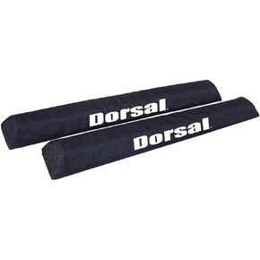 وسادات أرفف السقف من Dorsal Aero للمصنع والقضبان المتقاطعة العريضة - عبوة من قطعتين لألواح ركوب الأمواج وقوارب الكاياك وألواح التزلج على الجليد من البوليستر مقاس 86.36 سم طراز Thule Yakima (عريض) باللون الأسود