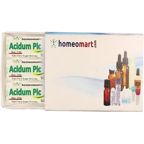 Acidum Picricum Homeopathy Pellets (Pills) in 200C Potency, Pack of 3