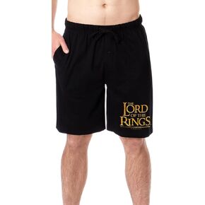 The Lord of The Rings Mens' Movie Film Title Logo Sleep Pajama Shorts