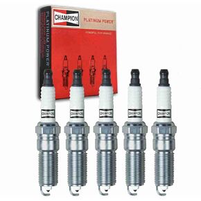 5 pc Champion Platinum Spark Plugs compatible with Hummer H3 3.5L 3.7L L5 2006-2010
