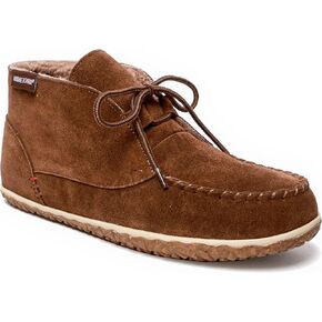 Minnetonka Men’s Torrey Suede Chukka Boots - Handcrafted with Berber Lining, Removable Contoured Footbed, MinnTREAD Rubber Sole with Rice Husk, and Suede Upper - Indoor and Outdoor Use, Whiskey, 9 M