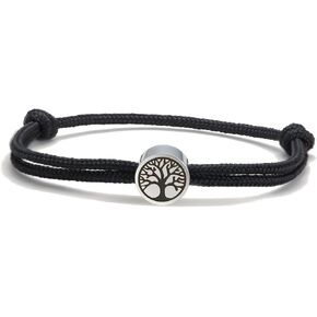 Dreamtimes Yggdrasil World Tree of Life Bracelet Stainless Steel Bracelet Hand Made Rope Chain Adjustable Bracelet Family Tree Jewelry for Women Mens in Kuwait