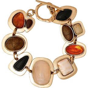 MINACHI Geometric Metal Stone Bracelets, Trendy Personality Jewelry for Women