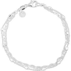 Silpada 'Figurati' Multi-Chain Beaded Bracelet in Sterling Silver
