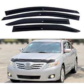 Window Visors Compatible with 2007 2008 2009 2010 2011 Toyota Camry Sedan，Rain Guards Sun Shields Window Deflector，Tape-On Mugen Style，4PCS
