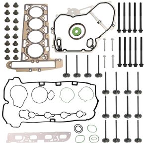 Head Gasket Set Head Bolt Intake Exhaust Valve fit for Chevy Equinox/Malibu/Captiva/Sport/Impala, fit for GMC Terrain, for Buick Regal Allure/Lacrosse/Verano 2.4L 10-13 Replace HS26517PT IV323, EV314