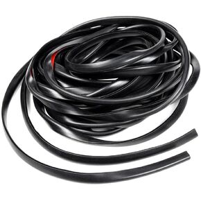 PIT66 30 Feet Universal Fender Flares Edge Trim Rubber Seal for Car and Truck Wheel Wells, Rubber Gasket for Fender Flares Wiper Style Trim with Tape