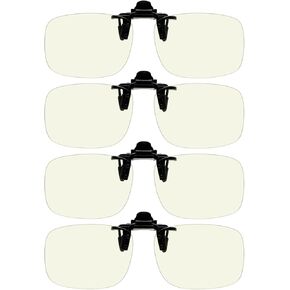 Eyekepper 4 Pack Flip-up Clip-On Sunglasses 59x39 MM Metal Wear Over Glasses