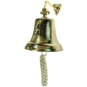 Large Brass LAST CALL Bartenders Bell