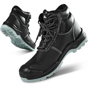 MAGPIE Premium Steel Toe Work Boots for Men, Waterproof & Slip Resistant Safety Shoes
