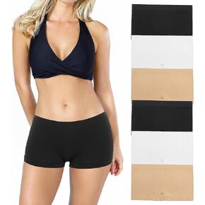 Desanlapi Boyshort Panties Womens Full Coverage Seamless Underwear Soft Stretch Boxer Briefs