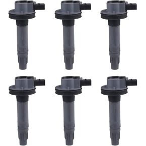 JDMON compatible with Ignition Coils Ford Lincoln Edge, Flex, F150, Explorer, Fusion, Mustang, Taurus, Taurus X, MKS, MKX, MKZ 3.5L, 3.7L V6 2007-2017 - Replaces 7T4E-12A375-EE, 7T4Z12029E Set of 6