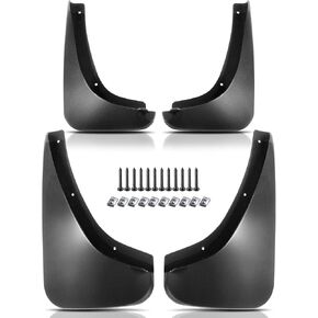 YHTAUTO Mud Flaps Splash Guards Replacement for Pontiac Solstice 2006-2009 Convertible Coupe, Mudguards Mudflaps Accessories for Cars Wheel Protector with Hardware Kit, Front & Rear 4Pcs Set