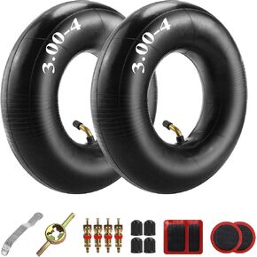 3.00/3.25-12" Dirt Bike Inner Tubes with bent valve for TR4 Valve Stem - 80/200-12 Motocross Bike Tire Compatible with 80/100-12 SSR Dirt Pit Bike Rear Tire with tool 2PCS