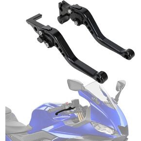 Motorcycle Brake Clutch Lever Pivot Levers Set Adjustable CNC for YZF R3 2015-2024 MT03 MT-03 2018-2024 Black