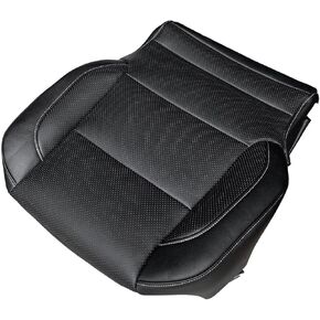Driver Side Bottom Leather Seat Cover Compatible with Ch-evr*olet Silverado 1500 2500 HD 3500 HD Tahoe Sierra LTZ 2014-2019 Driver Or Passenger Side Bottom Leather Seat Cover Black