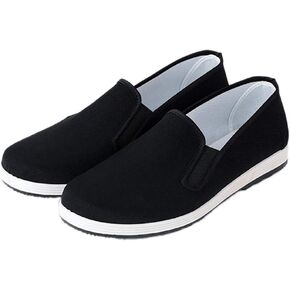 YunPeng Chinese Traditional Old Beijing Shoes Unisex Martial Art Kung Fu Tai Chi Rubber Sole Shoes Black