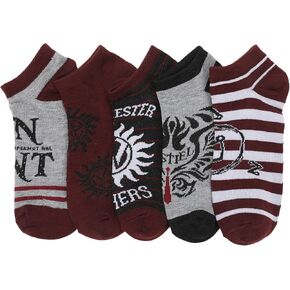 Bioworld Supernatural Join The Hunt Women’s 5-Pair Ankle Socks-OSFA