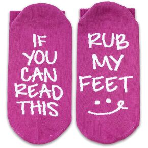 Updenet If You Can Read Socks, Funny Gifts For Men & Women, Funny Socks, Casual Cotton Crew Socks Gift.