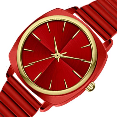 34MM Women Watch Square Watch Metal Bracelet Watch Easy to Read Waterproof Watch in Saudi Arabia