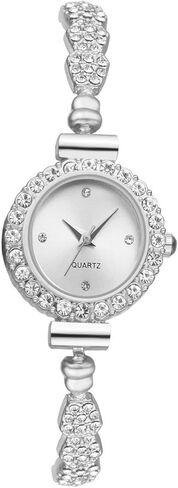 Avaner Women's Rhinestone Bracelet Watches: Slim Strap Small Face Analog Quartz Ladies Elegant Dress Wrist Watches in Kuwait