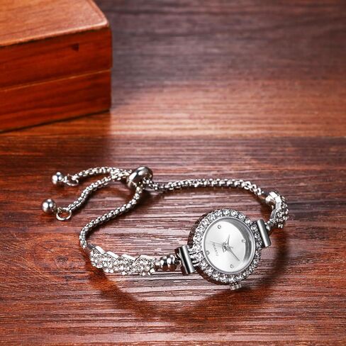 Avaner Women's Rhinestone Bracelet Watches: Slim Strap Small Face Analog Quartz Ladies Elegant Dress Wrist Watches in Kuwait