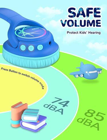 iClever BTH18 Kids Bluetooth Headphones LED Lights for Toddler Boys Girls in Kuwait